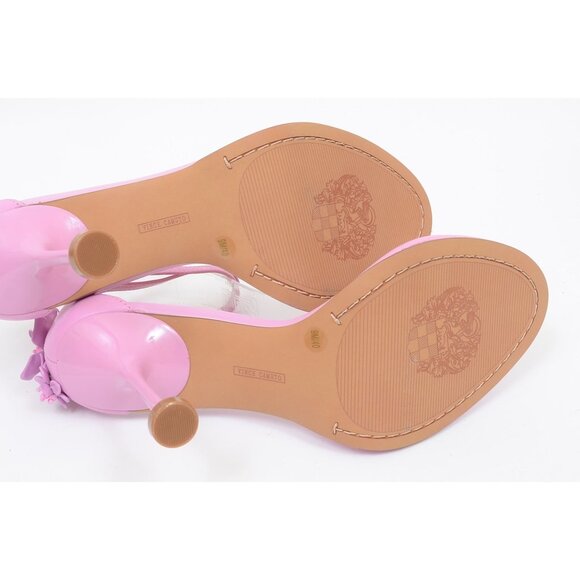 Vince Camuto Tanvie Sweet Lavender Floral Leather Anklet Sandals Heel Size 9 NEW - Picture 7 of 9